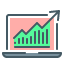 seo traffic growth icon